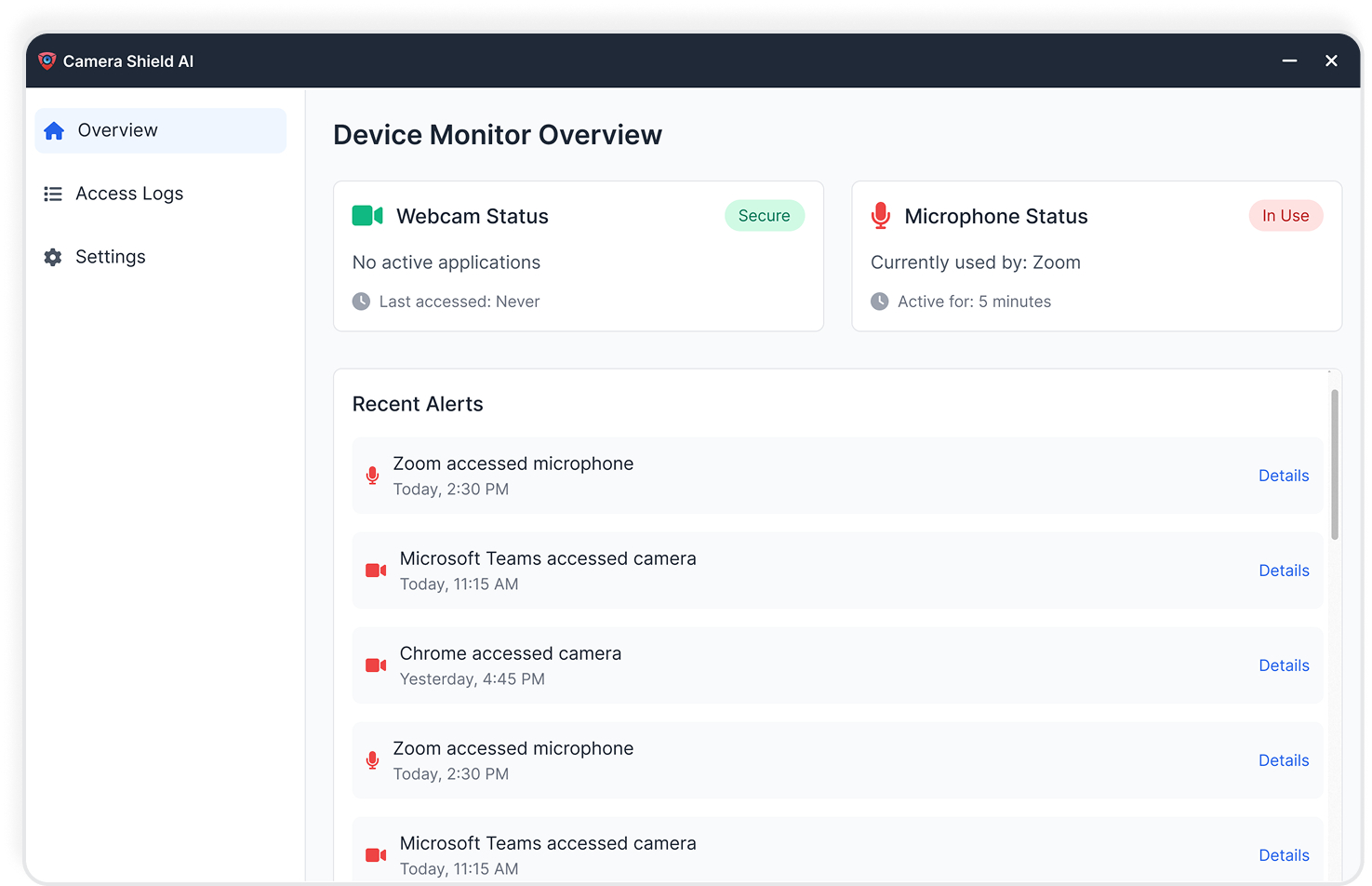 Live Device Overview
